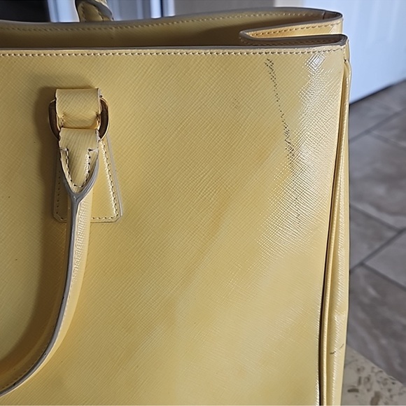 Prada Yellow Leather Tote Bag - Picture 4 of 11